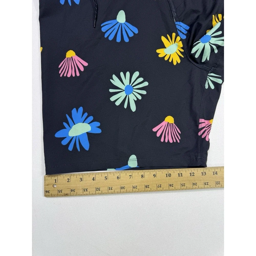 Hurley Phantom Men 40 Board Shorts Swim Trunks Black Floral Beach MBS0011060